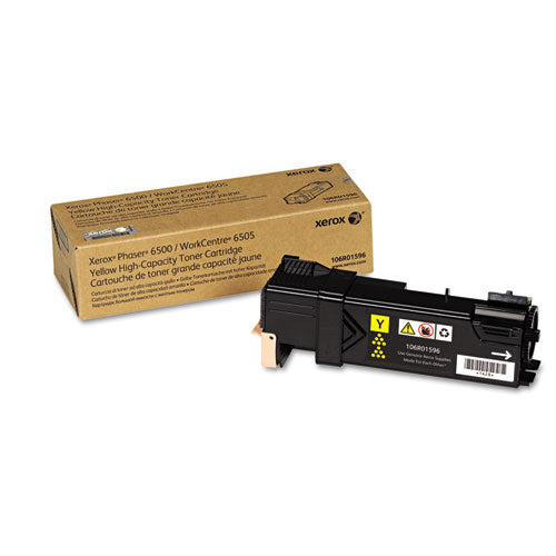 106r01596 High-yield Toner, 2,500 Page-yield, Yellow