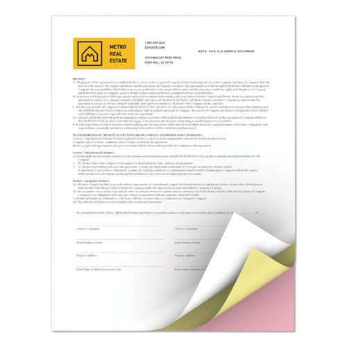 Revolution Carbonless 3-part Paper, 8.5 X 11, White/canary/pink, 5,000/carton