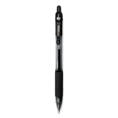 Z-grip Ballpoint Pen, Retractable, Medium 0.7 Mm, Black Ink, Black Tinted Barrel, 12/pack