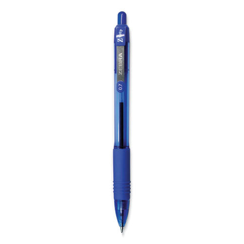 Z-grip Ballpoint Pen, Retractable, Medium 0.7 Mm, Blue Ink, Blue Tinted Barrel, 12/pack