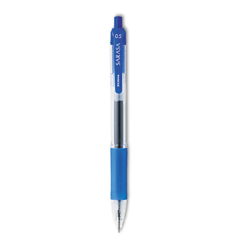 Sarasa Dry Gel X20 Gel Pen, Retractable, Fine 0.5 Mm, Blue Ink, Translucent Blue Barrel, 12/pack