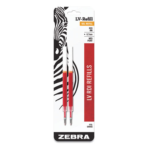 Jf Refill For Jimnie, Sarasa, Ecosarasa, Orbitz, Z-grip And Gr8 Gel Roller Ball Pens, Medium Conical Tip, Red Ink, 2/pack