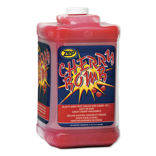 Cherry Bomb Hand Cleaner, Cherry Scent, 1 Gal Bottle, 4/carton